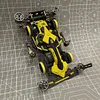 Tamiya 4WD Modified Jedi Chariot Pure Hand-painted Black Silver Gray Mirror Customization FMA Chassis Racing