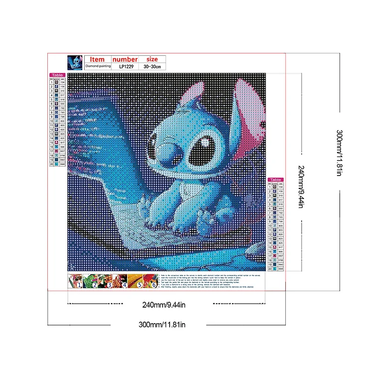 Stitch - Full Round - Diamond Painting (30*30cm)