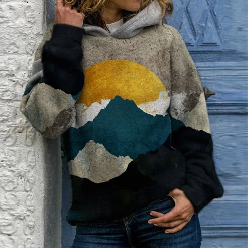 Autumn Winter Casual Cats Print Fleece Tops Women Long Sleeve Warm Pullovers Shirts Female Size S-3XL Retro Harajuku Streetwear