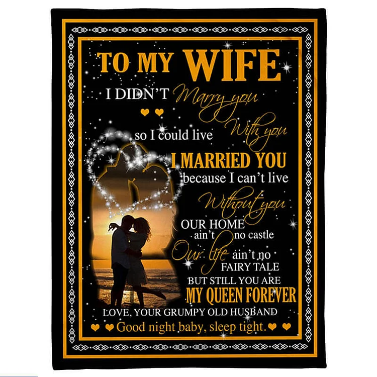To My Wife - From Husband - A518 - Premium Blanket The Cold Blanket