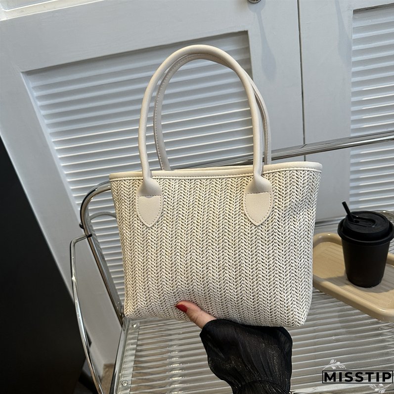 Women Summer Woven Shoulder Tote Bag Tote Bag