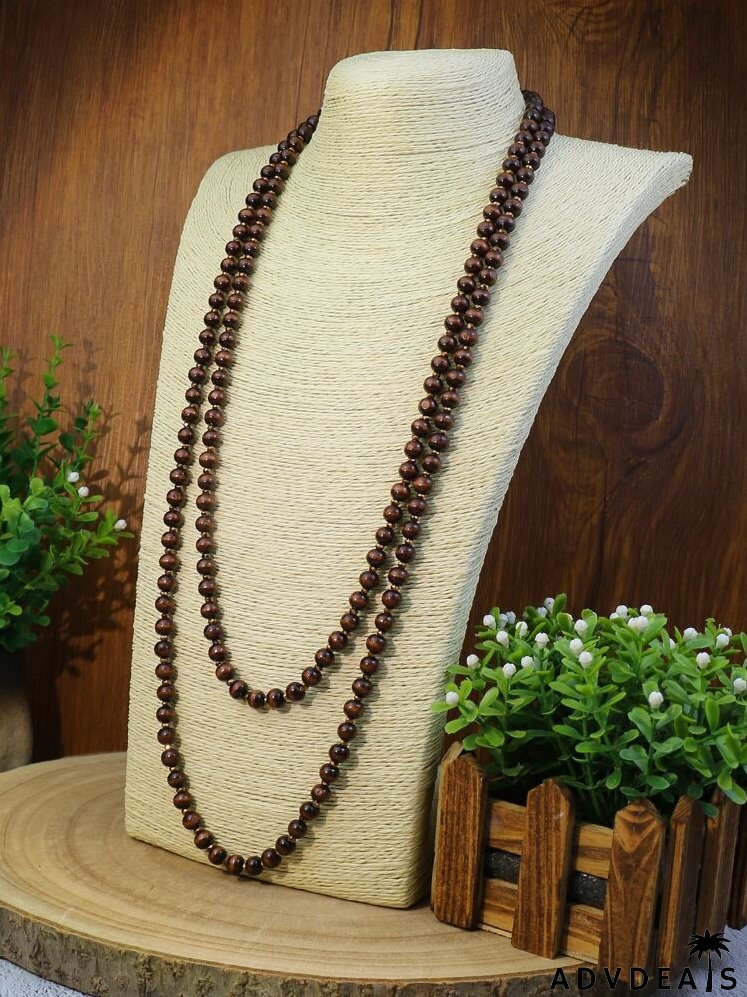 Wooden Beaded Layered Necklace