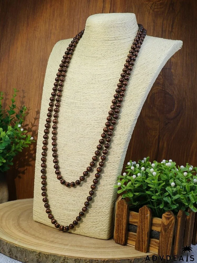 Wooden Beaded Layered Necklace
