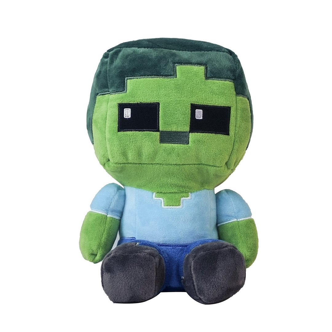 Minecraft Zombie Plush Toy Stuffed Animal Doll for Kids Holiday Gifts Home Decoration