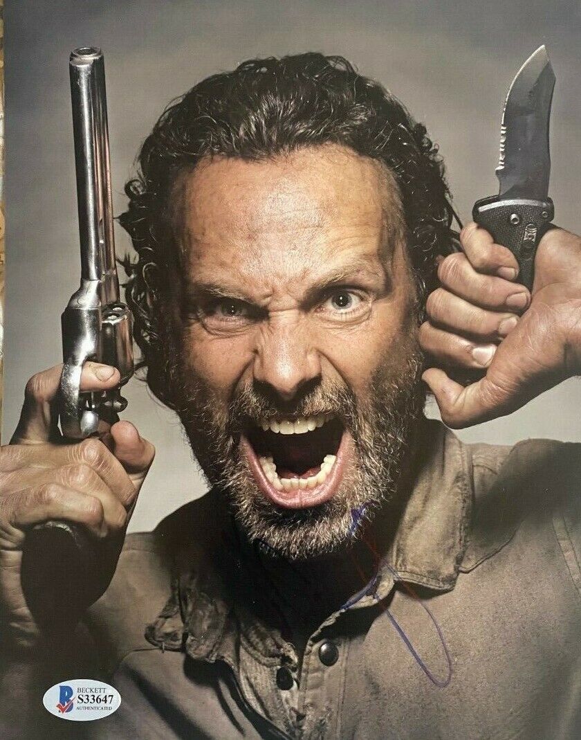 ANDREW LINCOLN SIGNED AUTOGRAPHED 8X10 Photo Poster painting WALKING DEAD COA