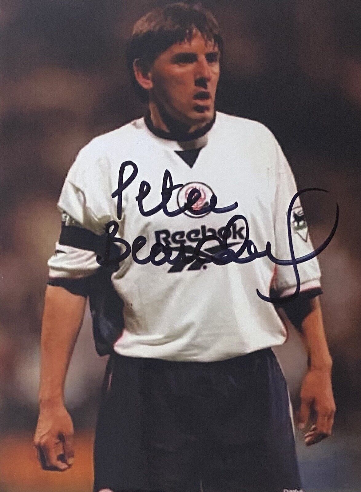 Peter Beardsley Genuine Hand Bolton Wanderers 6X4 Photo Poster painting