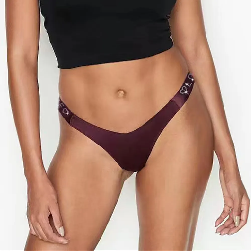 Athvotar Athvotar Water Drill English Letter Loose With Sexy Trousers T Trousers Comfortable Ice Silk Thongs Ladies Trousers