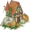 Autumn Cottage-14CT Stamped Cross Stitch 30*29cm/11.81*11.42in tapestrymarket