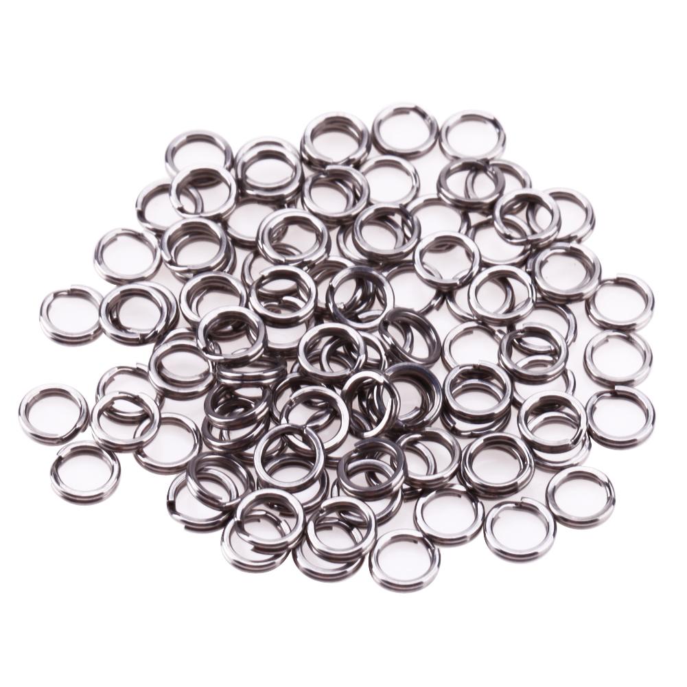 

100Pcs Split Ring Fishing Fish Hooks Crank Hard Bait Lure Connector, 501 Original