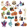 DIY Diamond Painting Sticker Diamond Art Stickers Arts and Crafts Decorative Diamond Stickers for Birthday Party Halloween Christmas Gifts (Halloween Pumpkin)