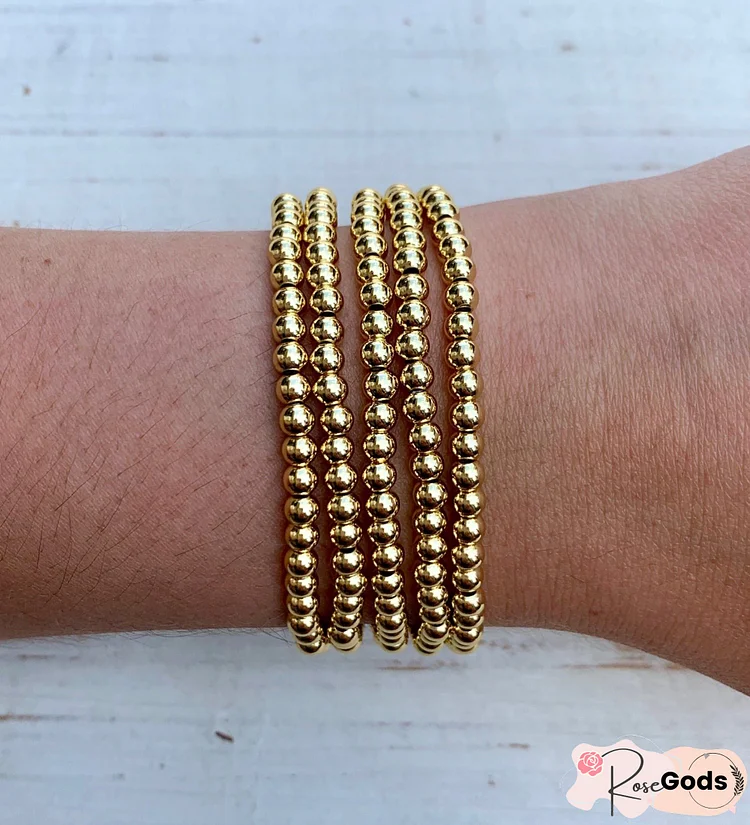 Metallic Stackables - Gold 4mm
