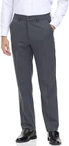 Soojun Men's Classic Fit Flex Waist Flat Front Dress Pant