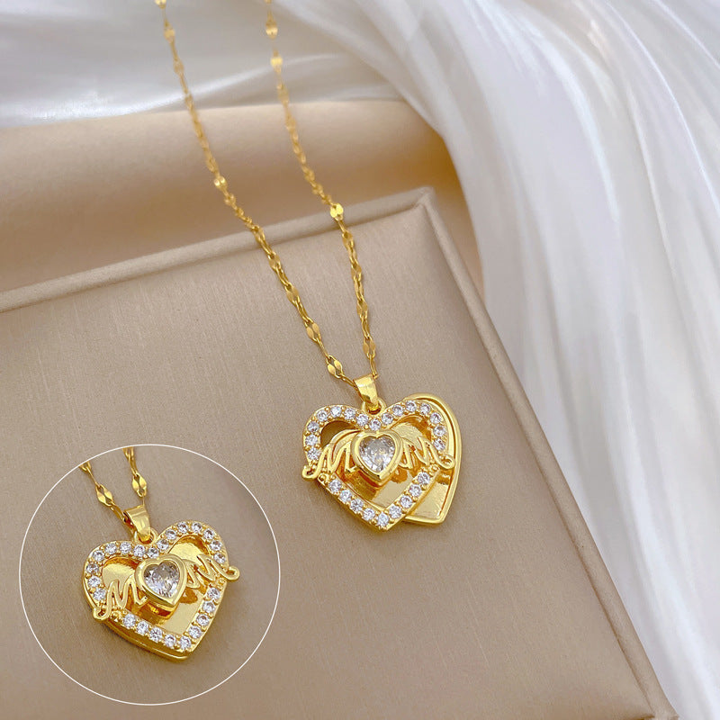 Moon Geometric Stainless Steel Stainless Steel Necklaces