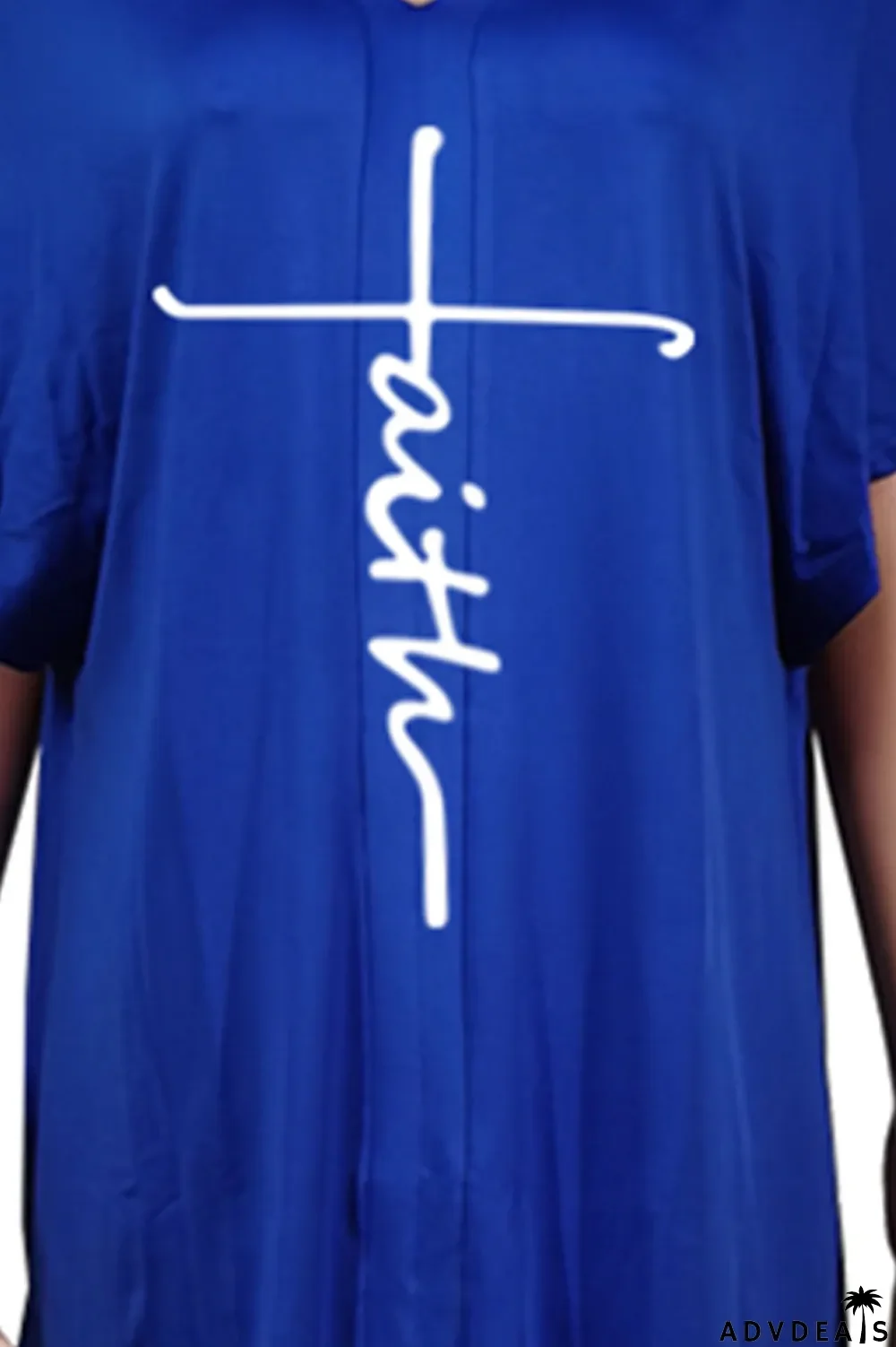 Tangerine Red Casual Print Split Joint V Neck Short Sleeve Two Pieces