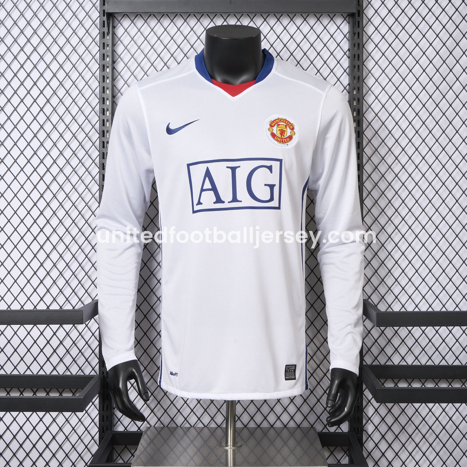 Manchester United Retro 2008-09 Home Long Sleeve Jersey - Player Version