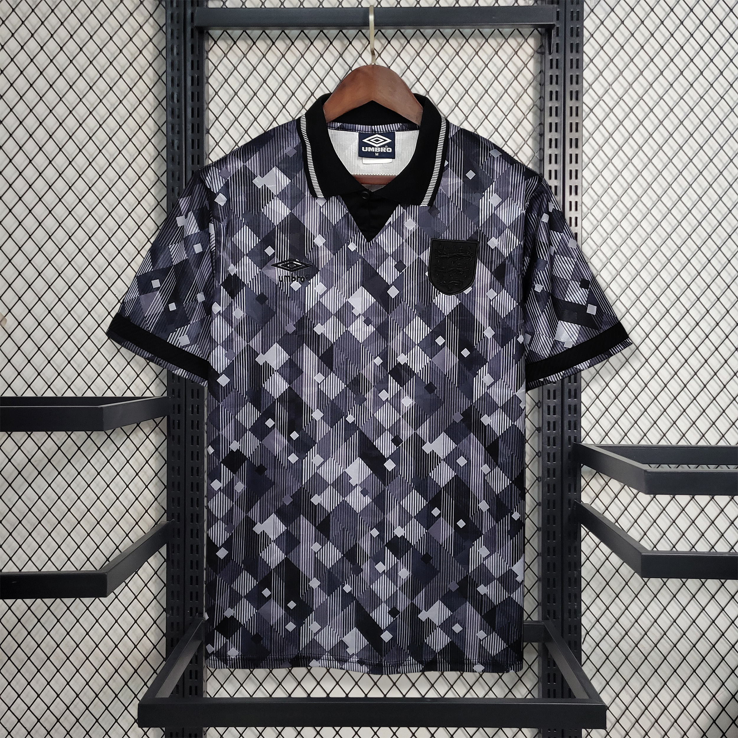 Retro England 1990 Black Jersey