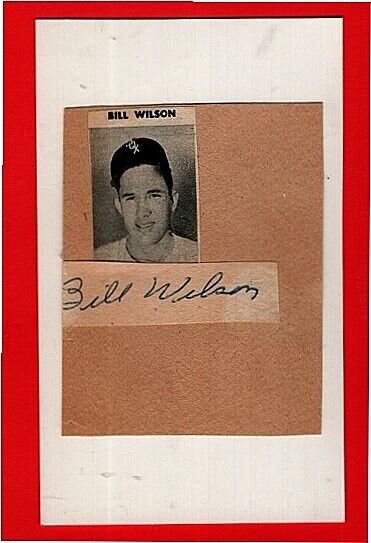 1951 BILL WILSON-CHICAGO WHITE SOX AUTOGRAPHED 3X5 W/Photo Poster painting