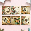 6pcs Diamond Painting Bee Greeting Card with Envelope for Family Friends Holiday Gift Congratulations