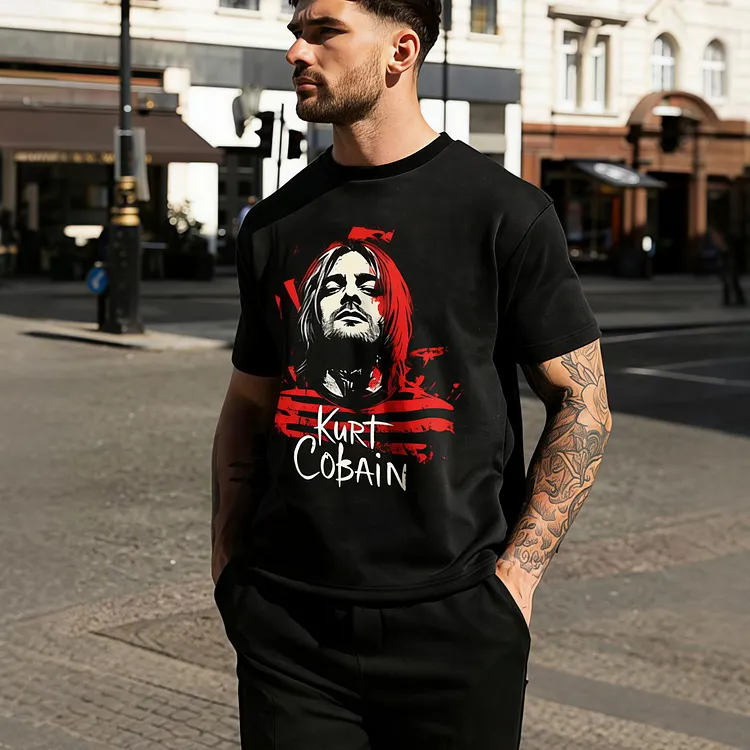 Kurt Cobain Printed Men's T-shirt