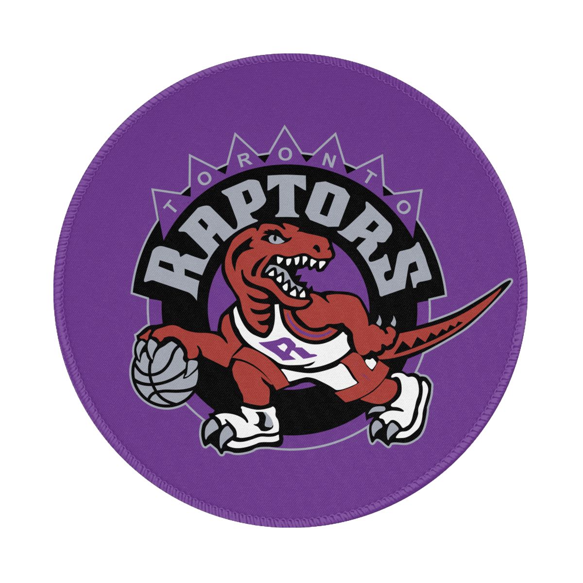 Toronto Raptors Basketball Team Waterproof Round Mouse Pad for Wireless Mouse