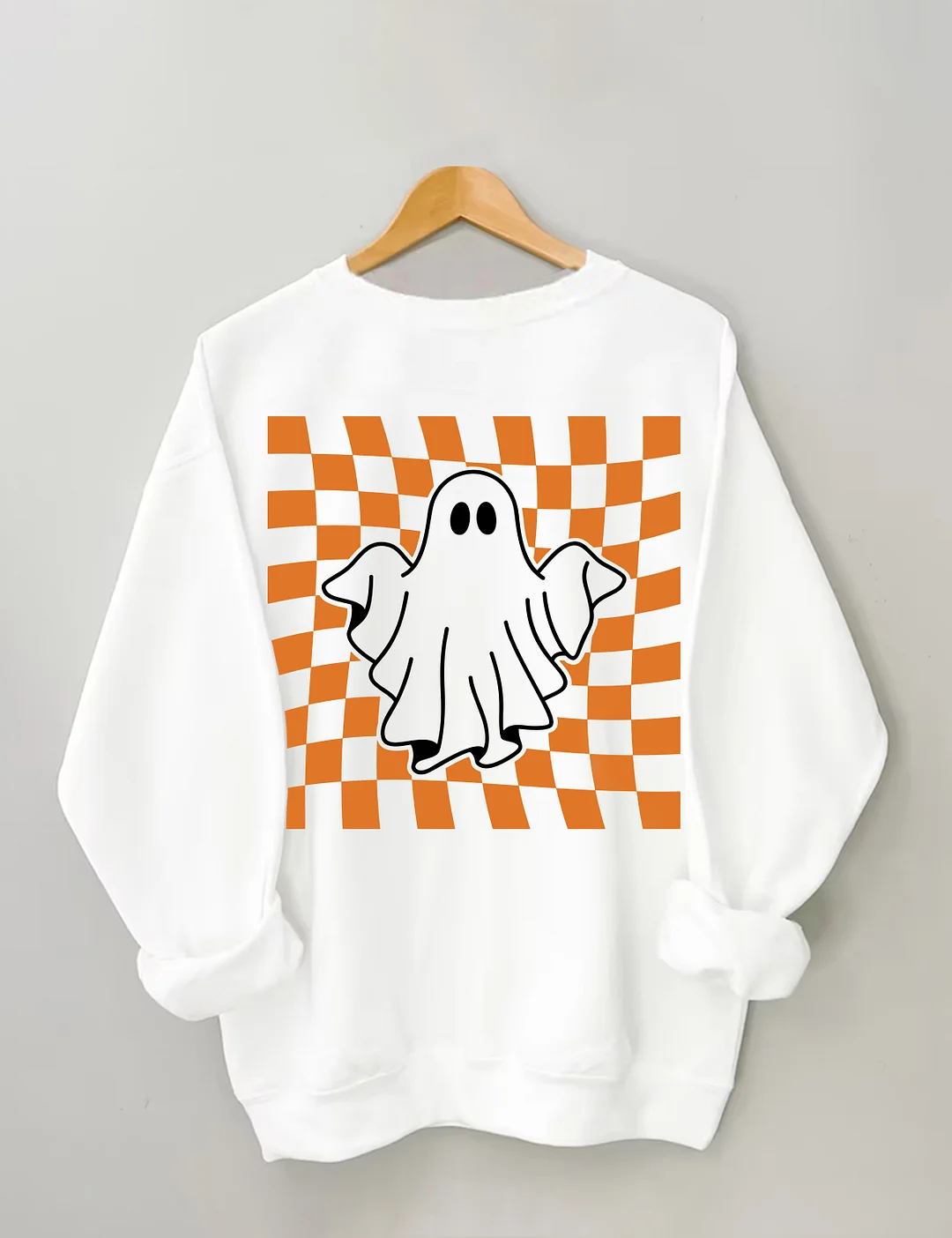 Ghost Outline Spooky Season Sweatshirt