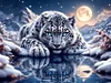Luxury AB Velvet Diamond Painting Kit - Snow leopard