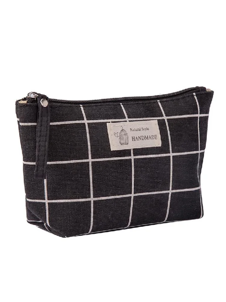 Printed Cosmetic Bag Canvas Purse Zip Makeup Wash Storage Pouch (Style 4)