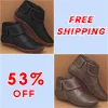 Ladies Casual All Season Zip Round Toe Oversized Rubber Non-Slip Classic Boots