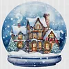 【Limited Stock Sale】Full Embroidery Cotton Thread 11CT Print Igloo Crystal Ball Cross Stitch 50x50cm tapestrymarket