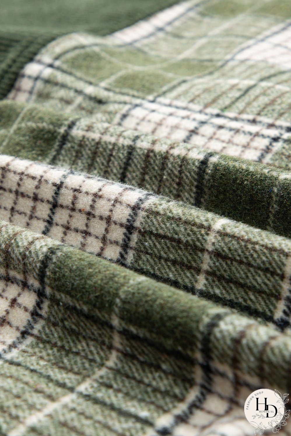 Plaid Zip-Up Hooded Coat with Pockets