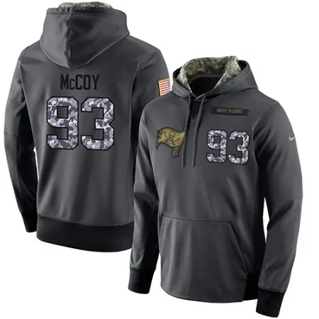 NFL Men's  Tampa Bay Buccaneers #93 Gerald McCoy Stitched Black Anthracite Salute to Service Player Performance Hoodie