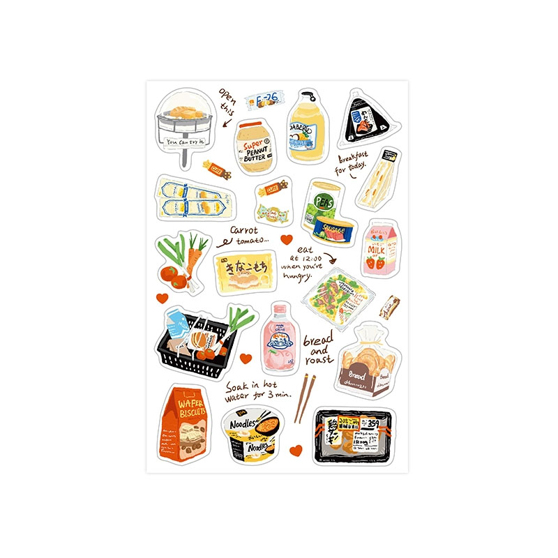 Fromthenon INS Style Hand Drawn Salt Style Collage Travel Sketch Notebook Stickers TN and Paper Decoration Sticker Materials