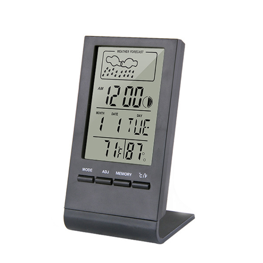 

CX-220 Digital Thermometer Hygrometer Indoor Alarm Clock Weather Station, Black, 501 Original