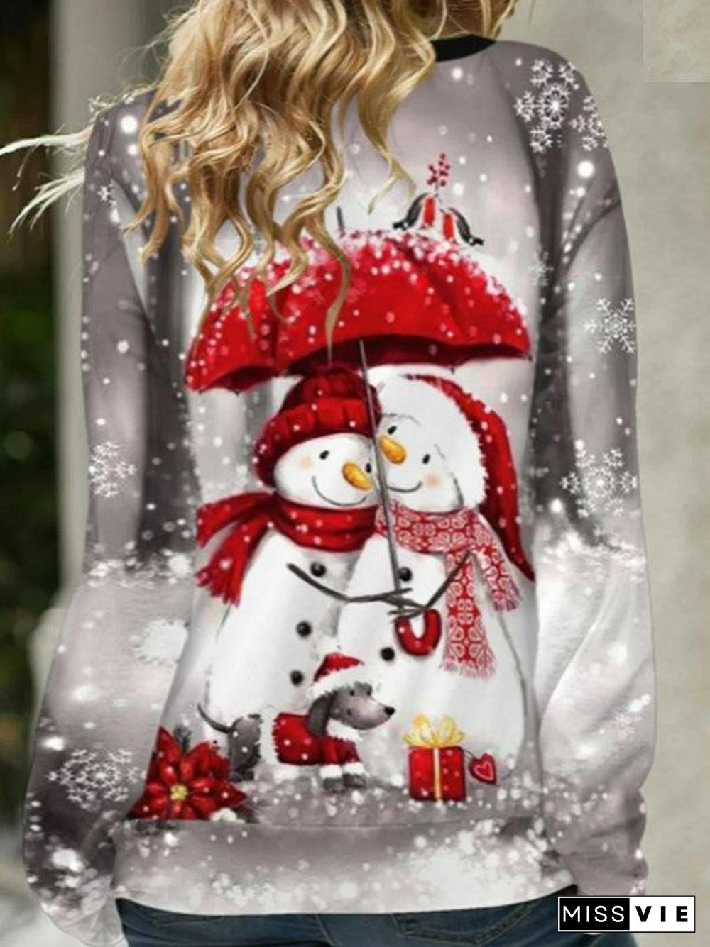 Snowman Printed Strappy Shirt