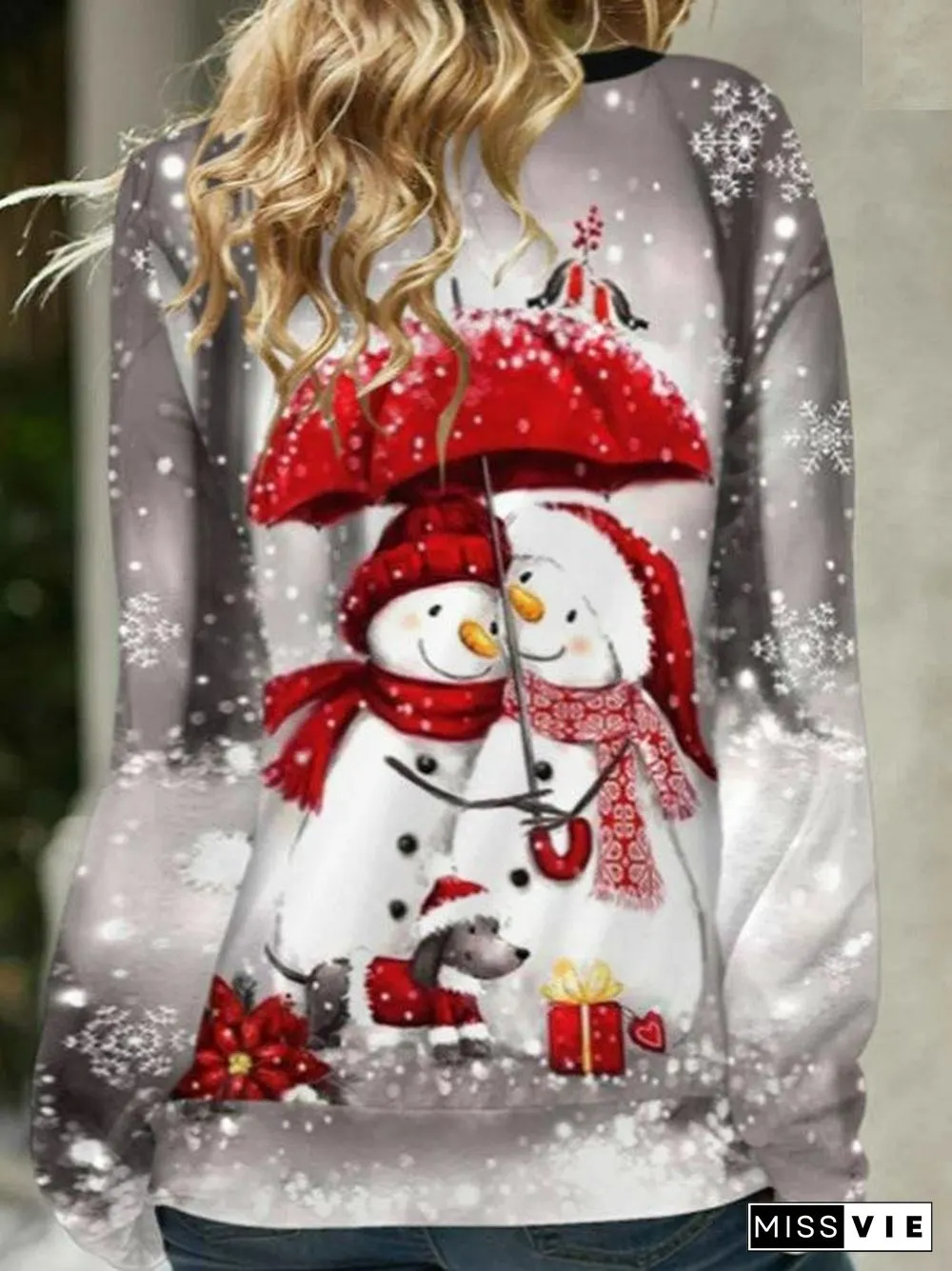 Snowman Printed Strappy Shirt