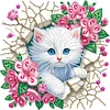 Diamond Painting-DIY Crystal Rhinestone Kitten Through