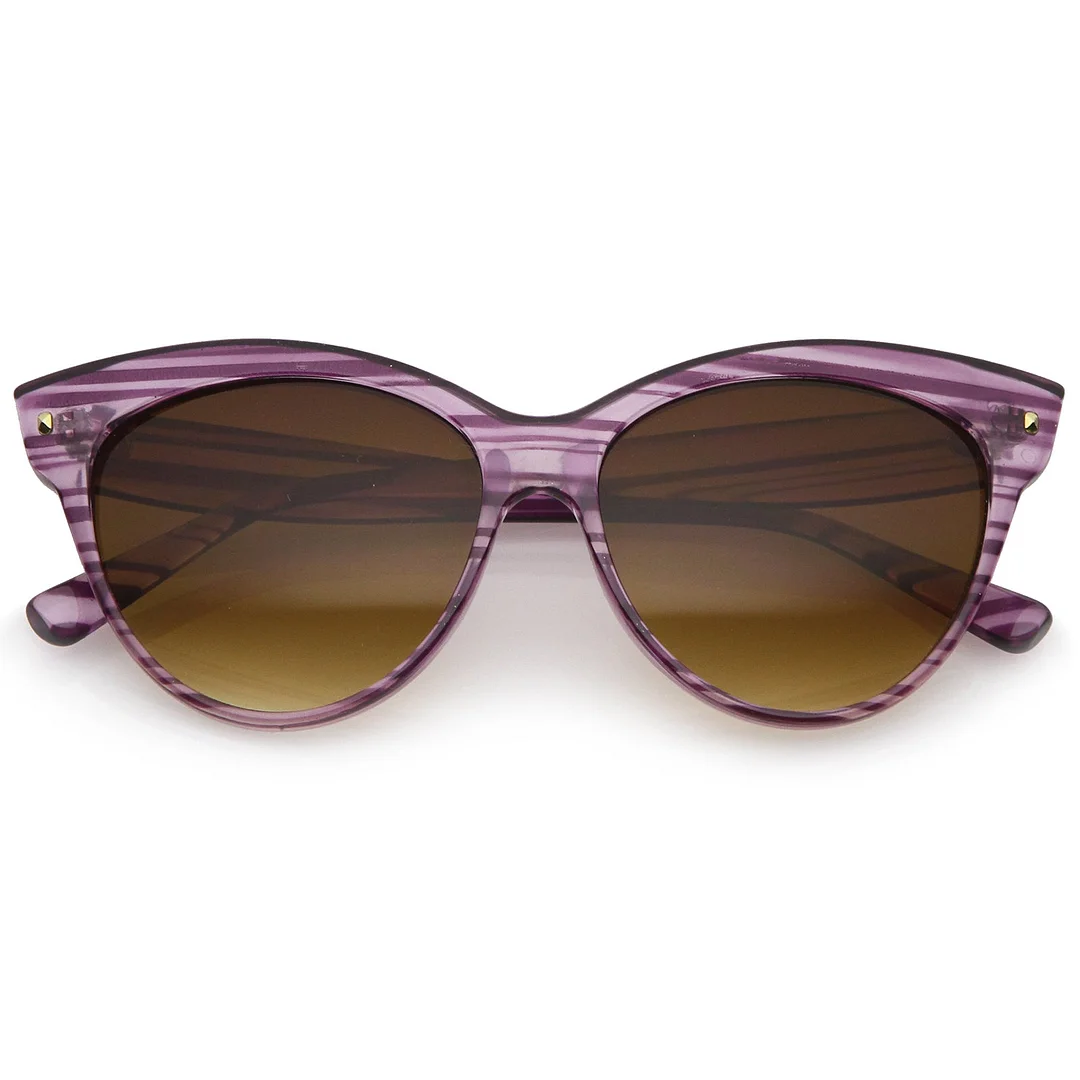 Women's Mod Oversize Horn Rimmed Cat Eye glasses 52mm