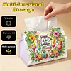 (24cm)Diamond Art Tissue Box DIY PU Napkin Cover for Home Decoration(summer drinks)