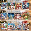12Pcs Diamond Painting Winter Animals Greeting Card Set with Envelope