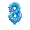 50PCS Polka Dot Colorful 0-9 Numbers 16" Aluminum Film Balloons Birthday Party Decor Supplies