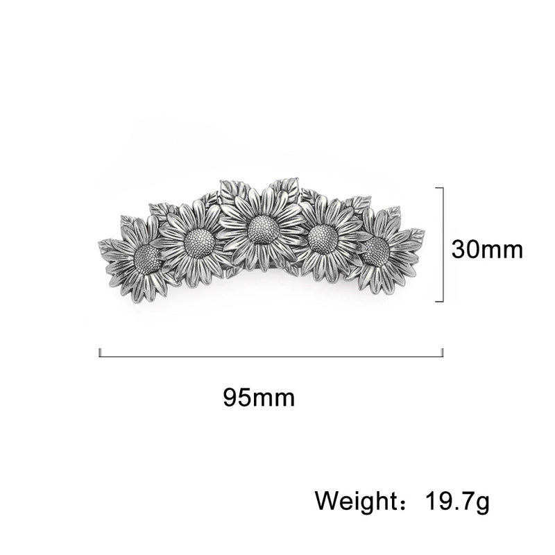 Retro Sunflower Alloy Plating Hair Clip