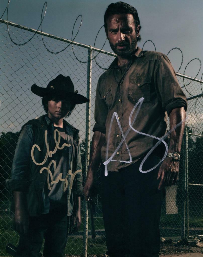 Andrew Lincoln Chandler Riggs signed 8x10 Picture Photo Poster painting autographed includes COA