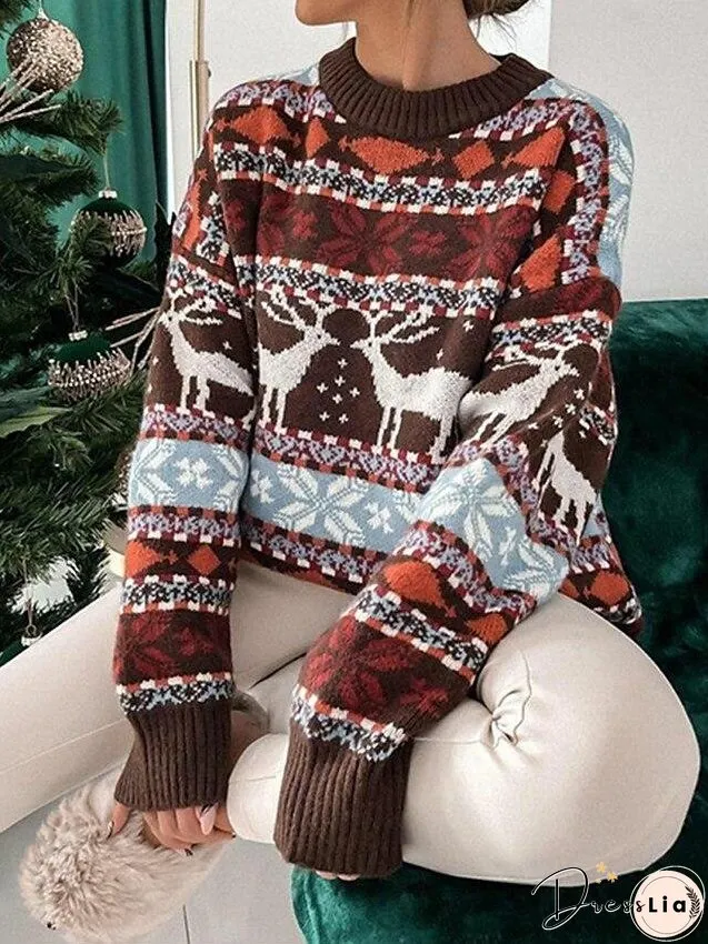 Women's Ugly Christmas Sweater Pullover Sweater Jumper