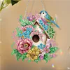 >SALE<Single Side 5D Diamond Painting Dots Pendant Wall Decor (Flower Bird Cage KJ092)