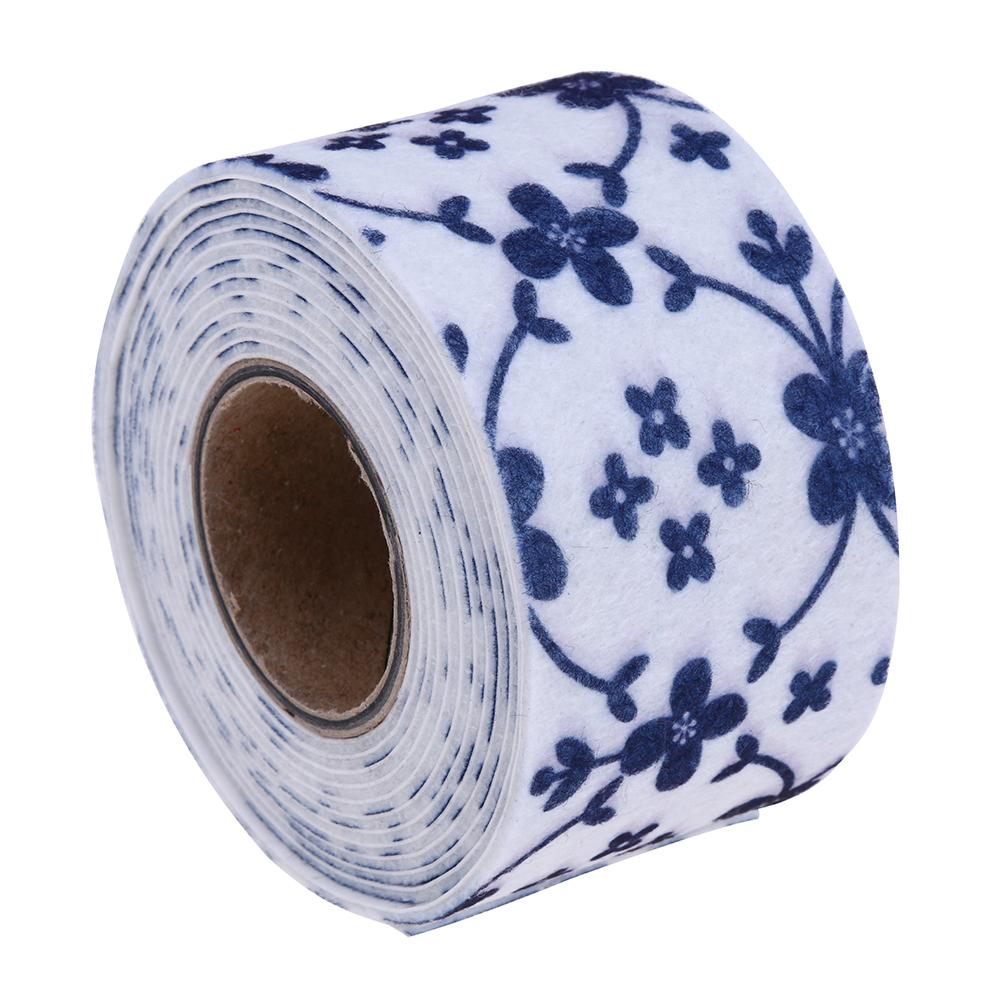 

Waterproof Self Adhesive Sticker Sink Toilet PVC Static Sticker Home Decor, Navy blue flowers, 501 Original