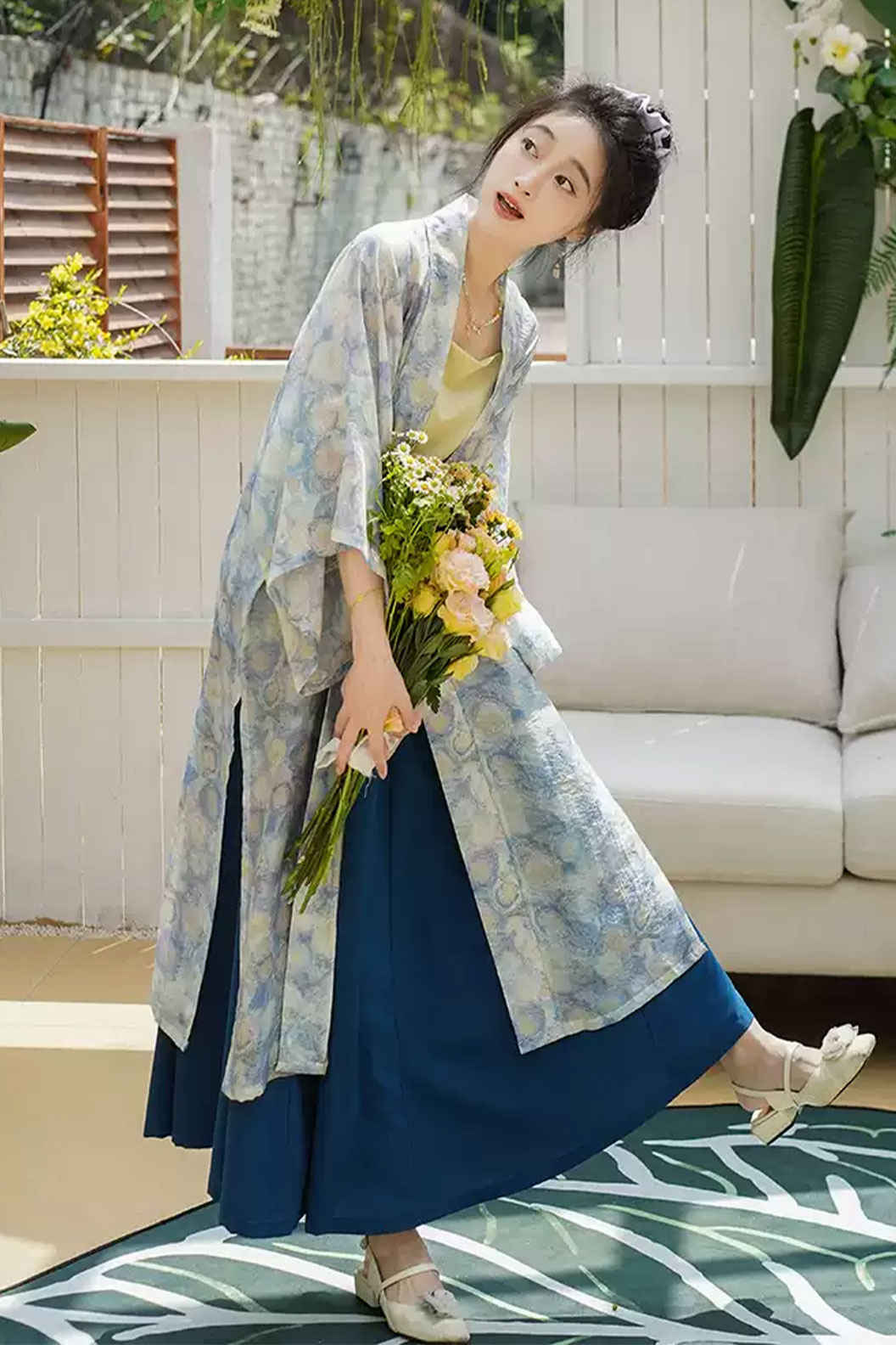 Song dynasty hanfu with eight panel skirt perfect for commuting - xingkong 星空 Stupa Stones