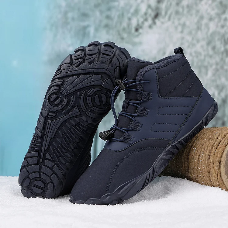 Winter Plush Warm Waterproof Anti-Slip Barefoot Shoes Outdoor Hiking Sneakers  Stunahome.com