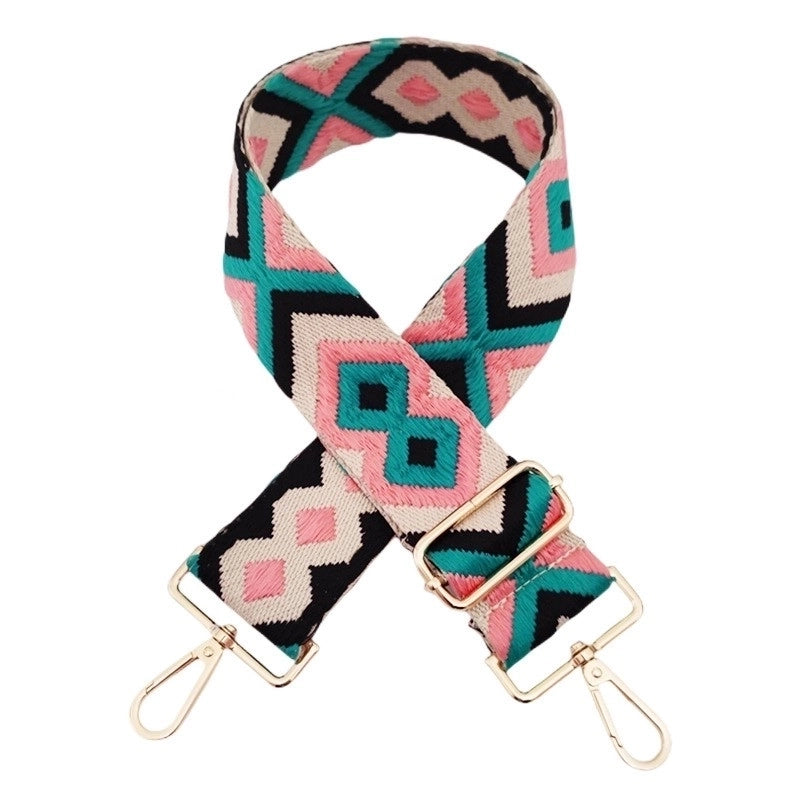 All Seasons Polyester Cotton Color Block Bag Strap