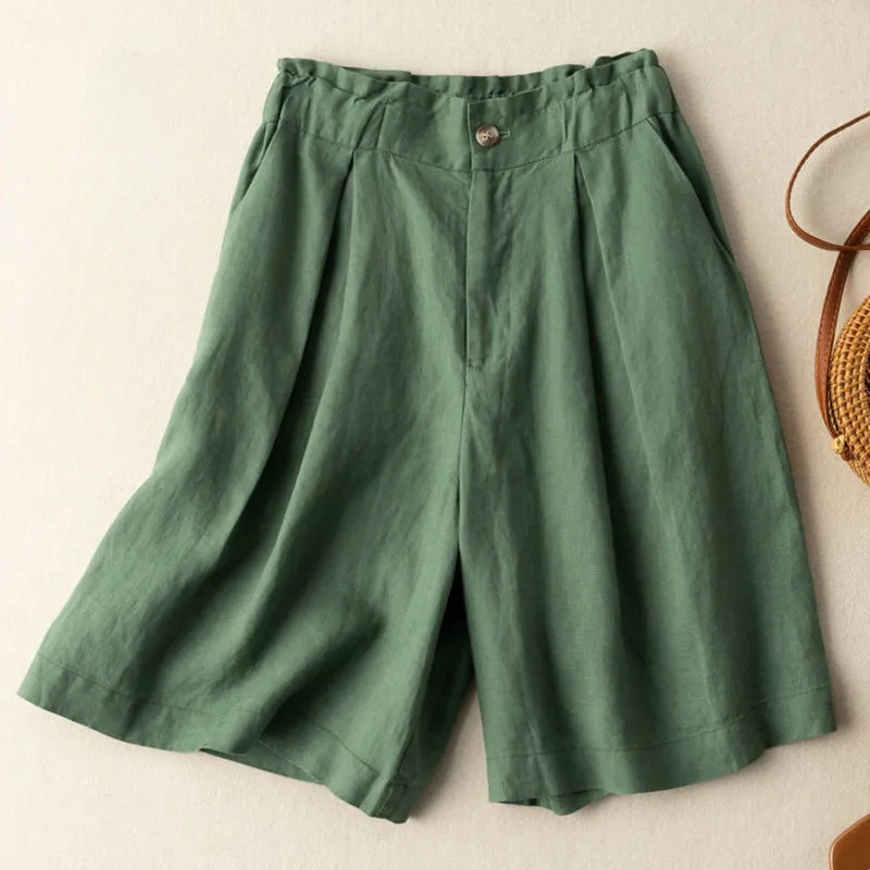 Arkget Shoes | Women's Linen-Cotton Wide-Leg Breathable Loose Shorts