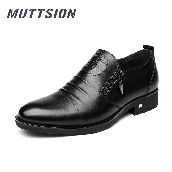 MUTTSION British Style Double Zipper Business Casual Leather Shoes MUTTSION.COM MUTTSION